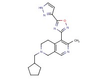 2-(cyclopentylmethyl)-6-methyl-5-[5-(1H-pyrazol-3-yl)-1,2,4-oxadiazol-3-yl]-1,2,3,4-tetrahydro-2,7-naphthyridine