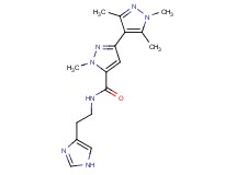 N-[2-(1H-imidazol-4-yl)ethyl]-1,1',3',5'-tetramethyl-1H,1'H-3,4'-bipyrazole-5-carboxamide