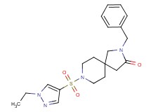 2-benzyl-8-[(1-ethyl-1H-pyrazol-4-yl)sulfonyl]-2,8-diazaspiro[4.5]decan-3-one