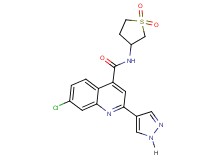 7-chloro-N-(1,1-dioxidotetrahydro-3-thienyl)-2-(1H-pyrazol-4-yl)-4-quinolinecarboxamide