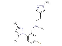 N-[2-(3,5-dimethyl-1H-pyrazol-1-yl)-5-fluorobenzyl]-N-methyl-2-(1-methyl-1H-pyrazol-4-yl)ethanamine