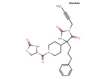 3-(2-butyn-1-yl)-5-(1-{[(4R)-2-oxo-1,3-thiazolidin-4-yl]carbonyl}-4-piperidinyl)-5-(3-phenylpropyl)-2,4-imidazolidinedione