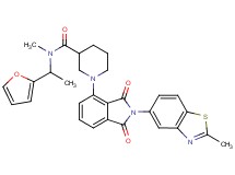 N-[1-(2-furyl)ethyl]-N-methyl-1-[2-(2-methyl-1,3-benzothiazol-5-yl)-1,3-dioxo-2,3-dihydro-1H-isoindol-4-yl]-3-piperidinecarboxamide