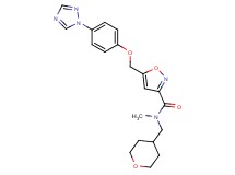 N-methyl-N-(tetrahydro-2H-pyran-4-ylmethyl)-5-{[4-(1H-1,2,4-triazol-1-yl)phenoxy]methyl}-3-isoxazolecarboxamide