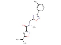 5-isopropyl-N-methyl-N-{[3-(3-methylphenyl)-1,2,4-oxadiazol-5-yl]methyl}isoxazole-3-carboxamide
