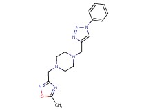 1-[(5-methyl-1,2,4-oxadiazol-3-yl)methyl]-4-[(1-phenyl-1H-1,2,3-triazol-4-yl)methyl]piperazine