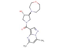 (3S*,4S*)-1-[(5,7-dimethylpyrazolo[1,5-a]pyrimidin-3-yl)carbonyl]-4-(1,4-oxazepan-4-yl)-3-pyrrolidinol