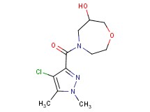 4-[(4-chloro-1,5-dimethyl-1H-pyrazol-3-yl)carbonyl]-1,4-oxazepan-6-ol