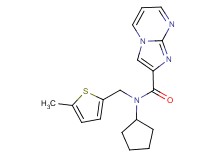 N-cyclopentyl-N-[(5-methyl-2-thienyl)methyl]imidazo[1,2-a]pyrimidine-2-carboxamide