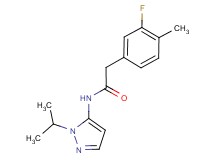 2-(3-fluoro-4-methylphenyl)-N-(1-isopropyl-1H-pyrazol-5-yl)acetamide
