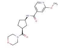 2-methoxy-N-[(1R*,3S*)-3-(4-morpholinylcarbonyl)cyclopentyl]isonicotinamide