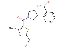 2-{1-[(2-ethyl-4-methyl-1,3-thiazol-5-yl)carbonyl]-3-pyrrolidinyl}benzoic acid