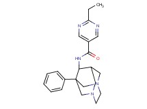 2-ethyl-N-(1-phenyl-3,6-diazatricyclo[4.3.1.1~3,8~]undec-9-yl)pyrimidine-5-carboxamide
