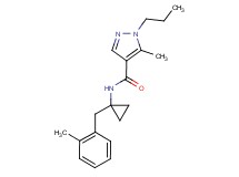 5-methyl-N-[1-(2-methylbenzyl)cyclopropyl]-1-propyl-1H-pyrazole-4-carboxamide