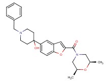 1-benzyl-4-(2-{[(2R*,6S*)-2,6-dimethyl-4-morpholinyl]carbonyl}-1-benzofuran-5-yl)-4-piperidinol