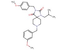 1-isobutyl-8-(3-methoxybenzyl)-3-(4-methoxybenzyl)-1,3,8-triazaspiro[4.5]decane-2,4-dione