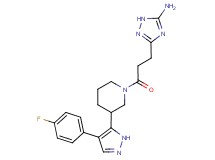 3-(3-{3-[4-(4-fluorophenyl)-1H-pyrazol-5-yl]piperidin-1-yl}-3-oxopropyl)-1H-1,2,4-triazol-5-amine
