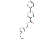 N-[(5-ethyl-1,3,4-thiadiazol-2-yl)methyl]-2-(3-pyridinyl)-5-pyrimidinecarboxamide