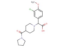 (3-chloro-4-methoxyphenyl)[4-(pyrrolidin-1-ylcarbonyl)piperidin-1-yl]acetic acid