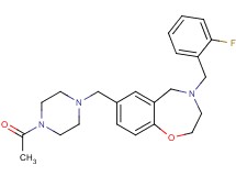 7-[(4-acetyl-1-piperazinyl)methyl]-4-(2-fluorobenzyl)-2,3,4,5-tetrahydro-1,4-benzoxazepine