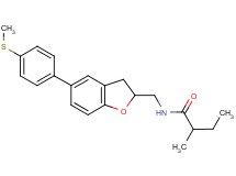 2-methyl-N-({5-[4-(methylthio)phenyl]-2,3-dihydro-1-benzofuran-2-yl}methyl)butanamide