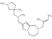 1-(1,3-dimethyl-3-pyrrolidinyl)-N-methyl-N-({5-[(2E)-2-methyl-2-buten-1-yl]-5,6,7,8-tetrahydro-4H-pyrazolo[1,5-a][1,4]diazepin-2-yl}methyl)methanamine