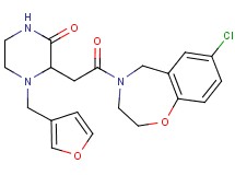 3-[2-(7-chloro-2,3-dihydro-1,4-benzoxazepin-4(5H)-yl)-2-oxoethyl]-4-(3-furylmethyl)-2-piperazinone