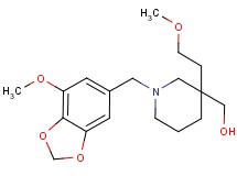 [1-[(7-methoxy-1,3-benzodioxol-5-yl)methyl]-3-(2-methoxyethyl)-3-piperidinyl]methanol