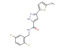 N-(2,5-difluorobenzyl)-3-(5-methyl-2-thienyl)-1H-pyrazole-5-carboxamide