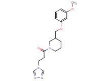 3-[(3-methoxyphenoxy)methyl]-1-[3-(4H-1,2,4-triazol-4-yl)propanoyl]piperidine