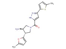 (3R*,4S*)-4-(5-methyl-2-furyl)-1-{[3-(5-methyl-2-thienyl)-1H-pyrazol-5-yl]carbonyl}pyrrolidin-3-amine