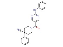 1-[(2-anilinopyrimidin-5-yl)carbonyl]-4-phenylpiperidine-4-carbonitrile