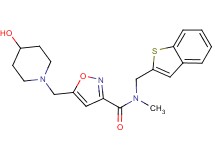 N-(1-benzothien-2-ylmethyl)-5-[(4-hydroxypiperidin-1-yl)methyl]-N-methylisoxazole-3-carboxamide