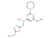 6-ethyl-N-[(5-ethyl-1,3,4-oxadiazol-2-yl)methyl]-N-methyl-2-piperidin-1-ylpyrimidin-4-amine