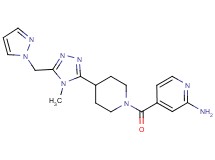 4-({4-[4-methyl-5-(1H-pyrazol-1-ylmethyl)-4H-1,2,4-triazol-3-yl]piperidin-1-yl}carbonyl)pyridin-2-amine