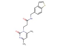 N-(1-benzothien-5-ylmethyl)-3-(4,6-dimethyl-2-oxopyrimidin-1(2H)-yl)propanamide