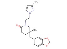 5-(1,3-benzodioxol-5-ylmethyl)-5-methyl-1-[2-(3-methyl-1H-pyrazol-1-yl)ethyl]piperidin-2-one