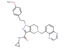 N-cyclopropyl-1-[2-(4-methoxyphenyl)ethyl]-5-(5-quinoxalinylmethyl)-4,5,6,7-tetrahydro-1H-pyrazolo[4,3-c]pyridine-3-carboxamide