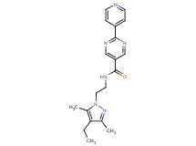 N-[2-(4-ethyl-3,5-dimethyl-1H-pyrazol-1-yl)ethyl]-2-(4-pyridinyl)-5-pyrimidinecarboxamide