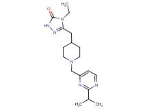 4-ethyl-5-({1-[(2-isopropylpyrimidin-4-yl)methyl]piperidin-4-yl}methyl)-2,4-dihydro-3H-1,2,4-triazol-3-one