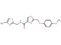 2-[(4-methoxyphenoxy)methyl]-N-[(4-methyl-1,3-thiazol-2-yl)methyl]-1,3-oxazole-4-carboxamide