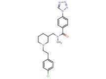 N-({1-[2-(4-chlorophenyl)ethyl]-3-piperidinyl}methyl)-N-methyl-4-(1H-tetrazol-1-yl)benzamide