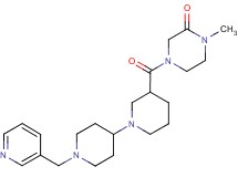1-methyl-4-{[1'-(pyridin-3-ylmethyl)-1,4'-bipiperidin-3-yl]carbonyl}piperazin-2-one