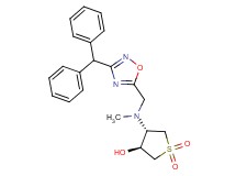 (3S*,4S*)-4-[{[3-(diphenylmethyl)-1,2,4-oxadiazol-5-yl]methyl}(methyl)amino]tetrahydro-3-thiopheneol 1,1-dioxide