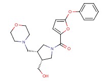[(3R*,4R*)-4-(morpholin-4-ylmethyl)-1-(5-phenoxy-2-furoyl)pyrrolidin-3-yl]methanol