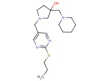 3-(piperidin-1-ylmethyl)-1-{[2-(propylthio)pyrimidin-5-yl]methyl}pyrrolidin-3-ol