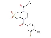 (4aR*,7aS*)-1-(cyclopropylcarbonyl)-4-(3-fluoro-4-methylbenzoyl)octahydrothieno[3,4-b]pyrazine 6,6-dioxide