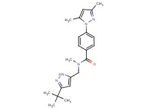 N-[(3-tert-butyl-1H-pyrazol-5-yl)methyl]-4-(3,5-dimethyl-1H-pyrazol-1-yl)-N-methylbenzamide