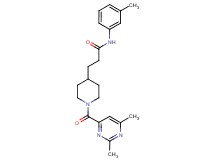 3-{1-[(2,6-dimethyl-4-pyrimidinyl)carbonyl]-4-piperidinyl}-N-(3-methylphenyl)propanamide