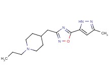 4-{[5-(3-methyl-1H-pyrazol-5-yl)-1,2,4-oxadiazol-3-yl]methyl}-1-propylpiperidine